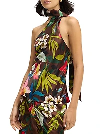 Cecilia Floral Silk-Blend Blouse