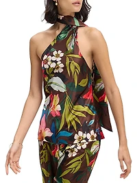 Cecilia Floral Silk-Blend Blouse