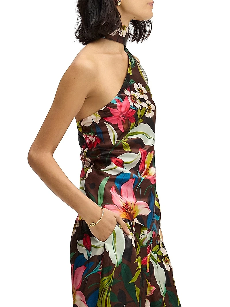 Cecilia Floral Silk-Blend Blouse