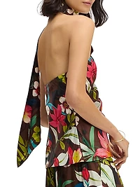 Cecilia Floral Silk-Blend Blouse