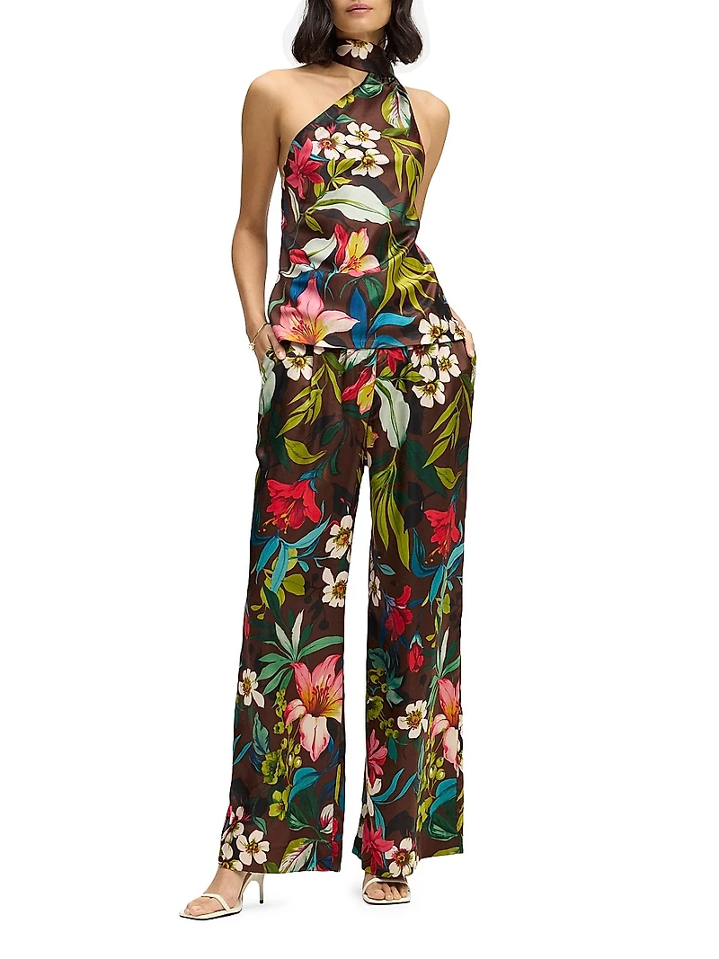 Cecilia Floral Silk-Blend Blouse