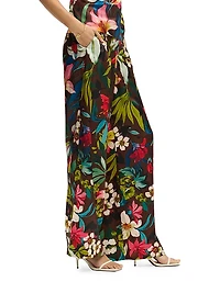 Minna Floral Cotton Wide-Leg Pants