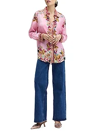 Gabriela Floral Silk-Blend Shirt