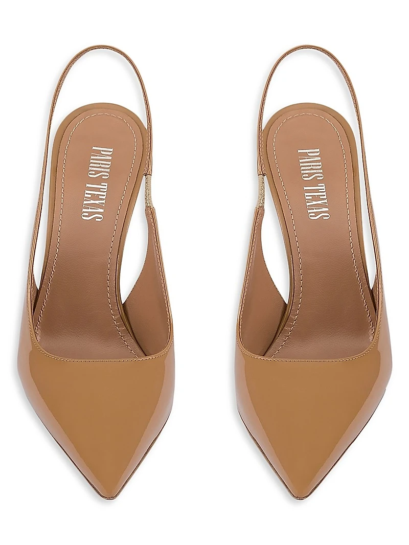 Lidia 105MM Patent Leather Slingback Pumps