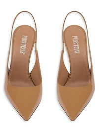 Lidia 105MM Patent Leather Slingback Pumps