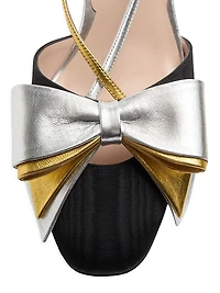 Bowow 45MM Slingback Pumps Moire Fabric