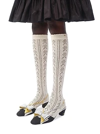 Bowow 45MM Slingback Pumps Moire Fabric