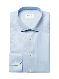 Contemporary-Fit Fine Striped Twill Shirt