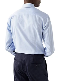 Contemporary-Fit Fine Striped Twill Shirt