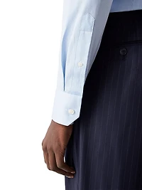 Contemporary-Fit Fine Striped Twill Shirt