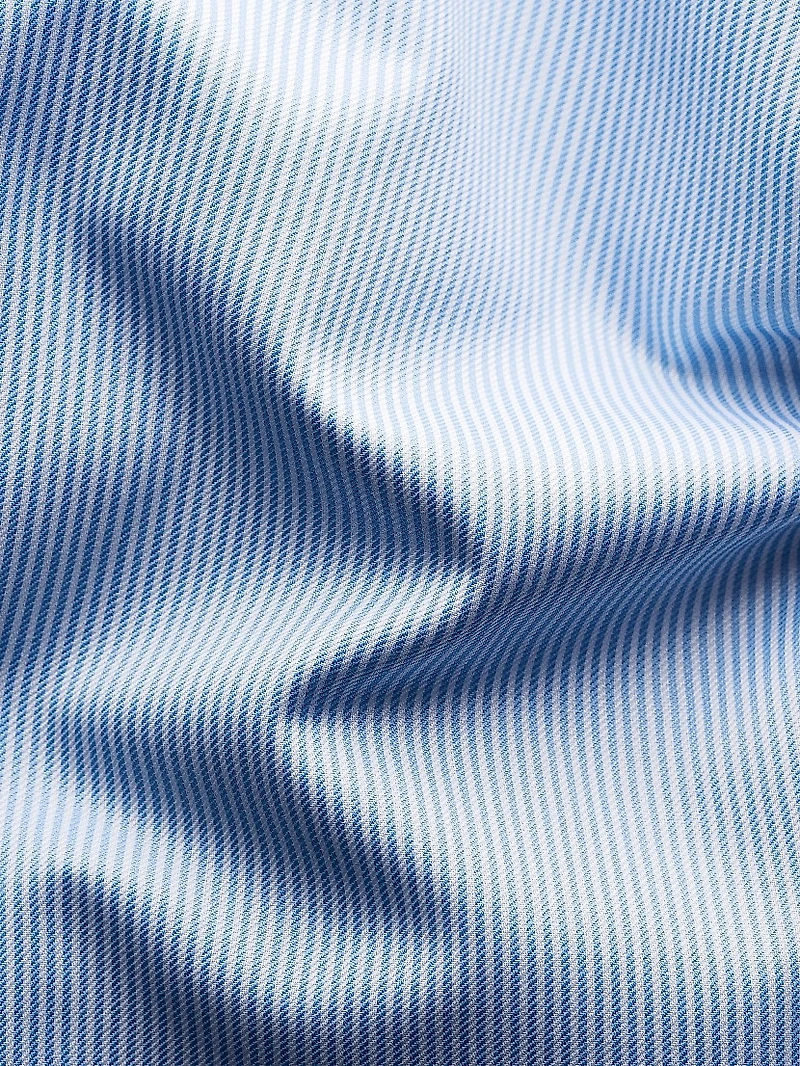 Contemporary-Fit Fine Striped Twill Shirt