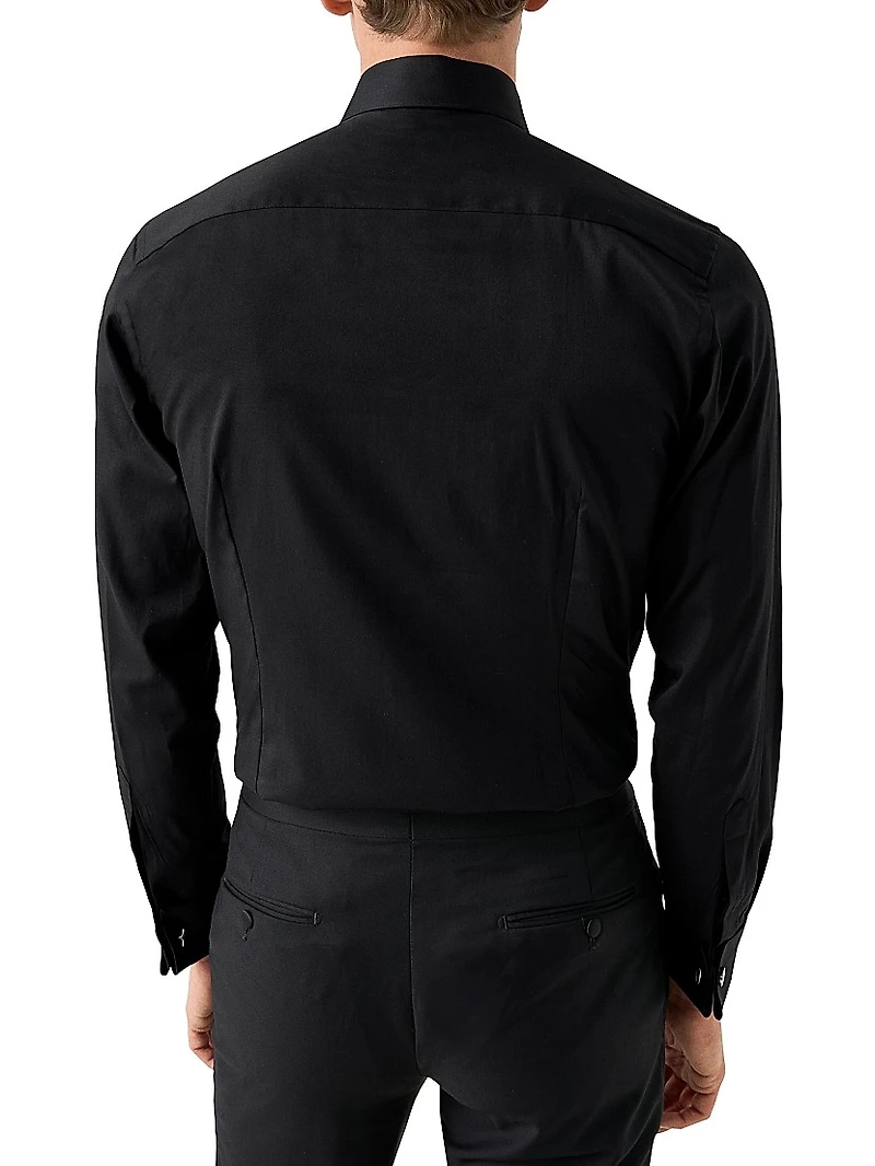 Slim-Fit Plissé Bib Tuxedo Shirt
