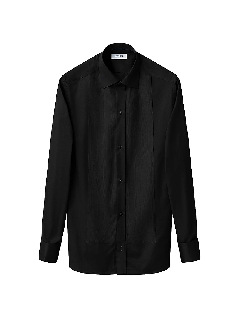 Slim-Fit Plissé Bib Tuxedo Shirt
