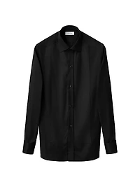 Slim-Fit Plissé Bib Tuxedo Shirt