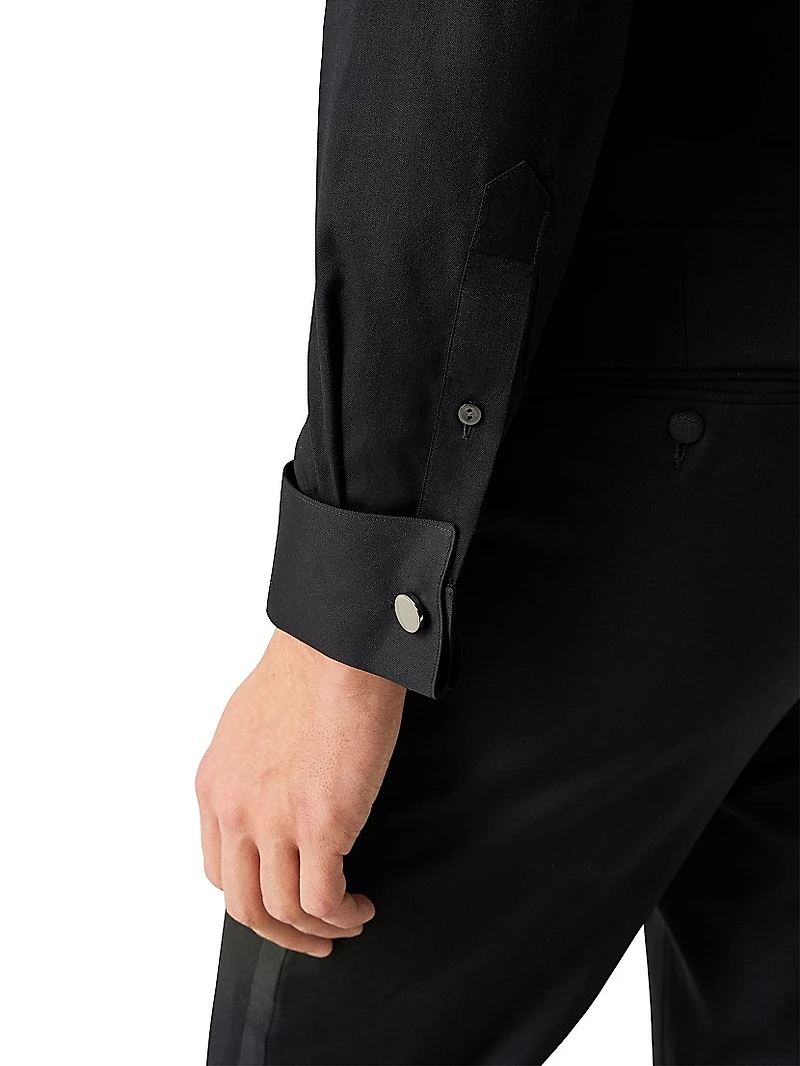 Slim-Fit Plissé Bib Tuxedo Shirt