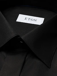 Slim-Fit Twill Fly Front Formal Shirt