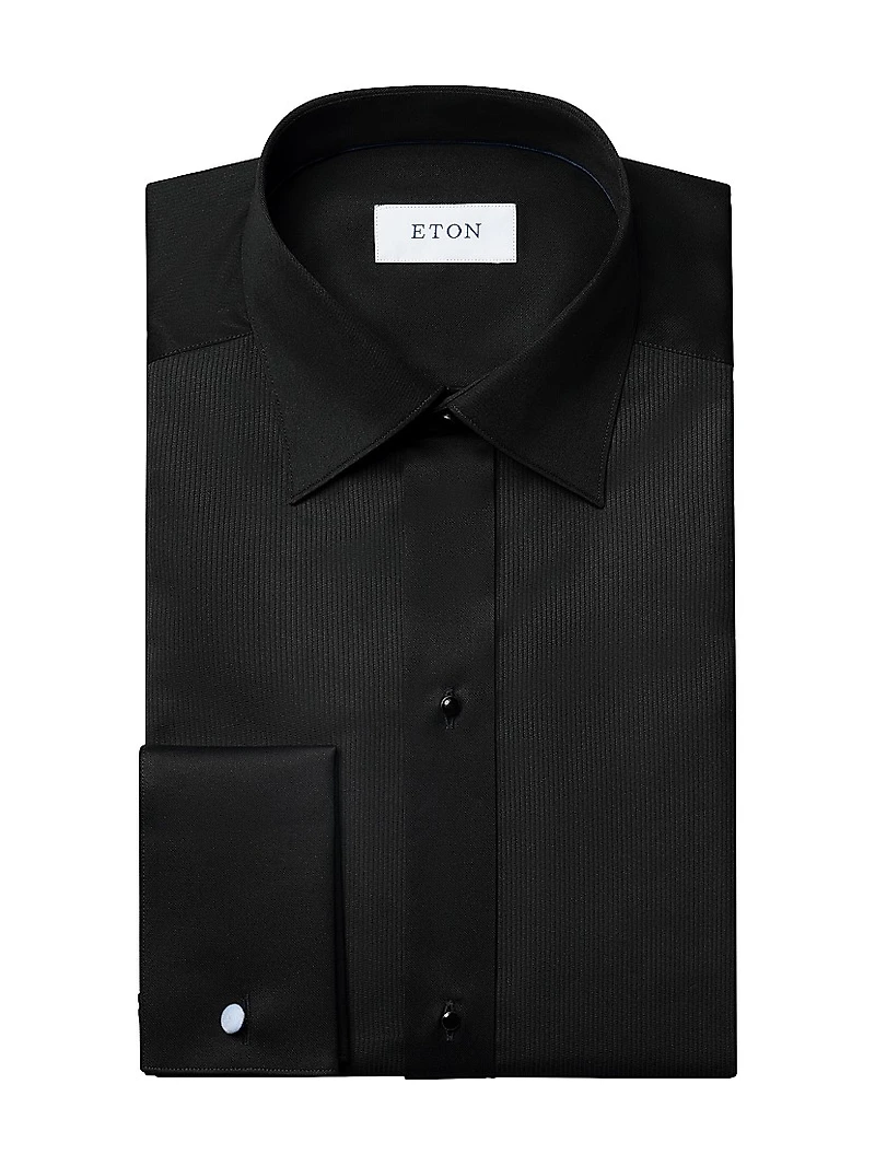Contemporary-Fit Plissé Bib Formal Shirt