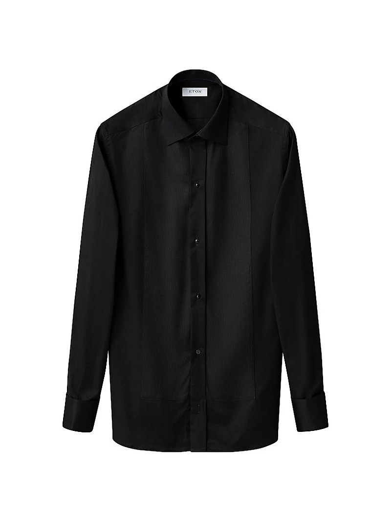 Contemporary-Fit Plissé Bib Formal Shirt