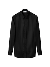 Contemporary-Fit Plissé Bib Formal Shirt