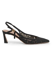 Pizzo Leo Lace 65MM Slingback Pumps