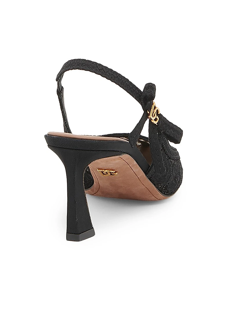 Pizzo Leo Lace 65MM Slingback Pumps