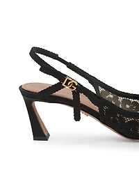 Pizzo Leo Lace 65MM Slingback Pumps