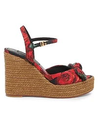 Floral Espadrille Wedge Sandals