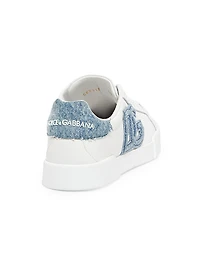 Cotton-Blend Low-Top Sneakers