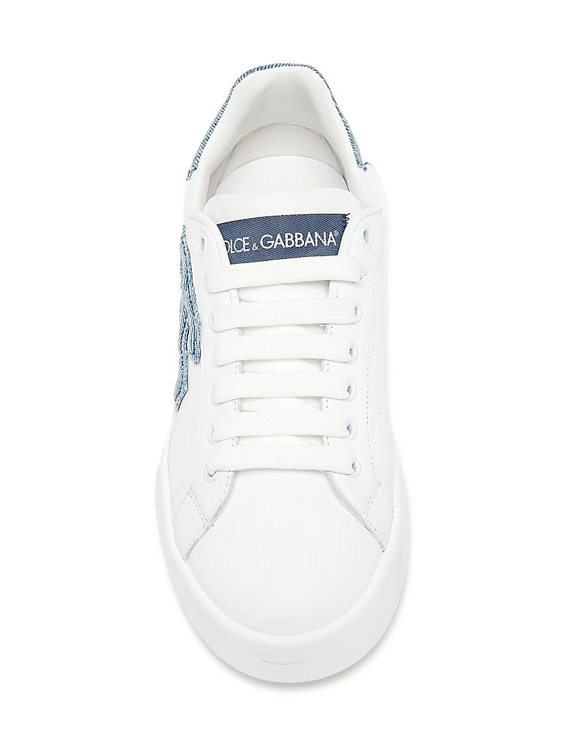 Cotton-Blend Low-Top Sneakers