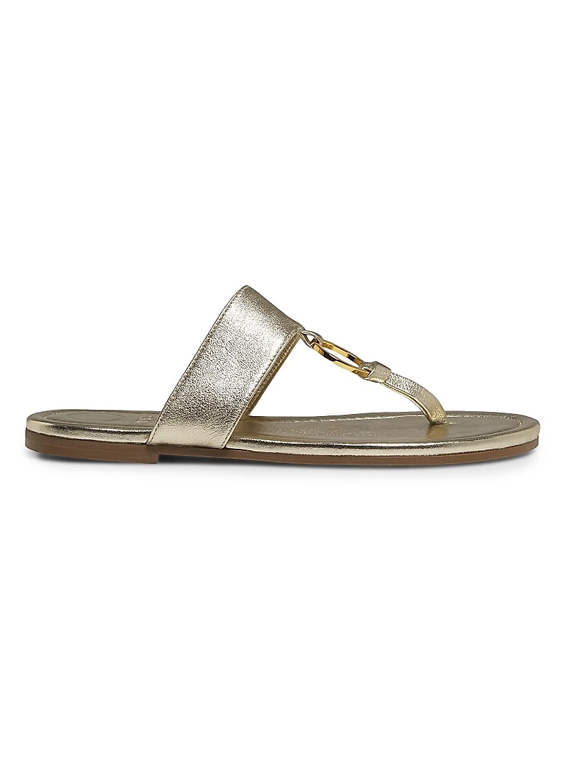 Olivia Metallic Leather Sandals