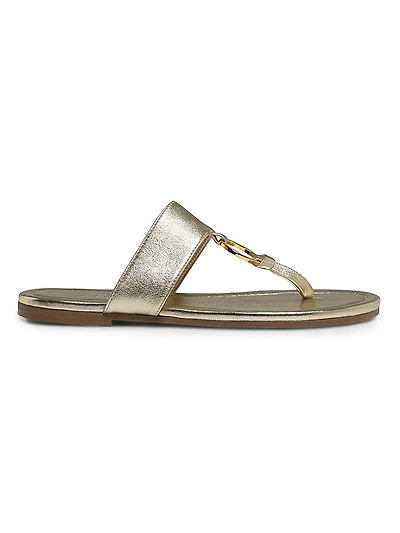 Olivia Metallic Leather Sandals
