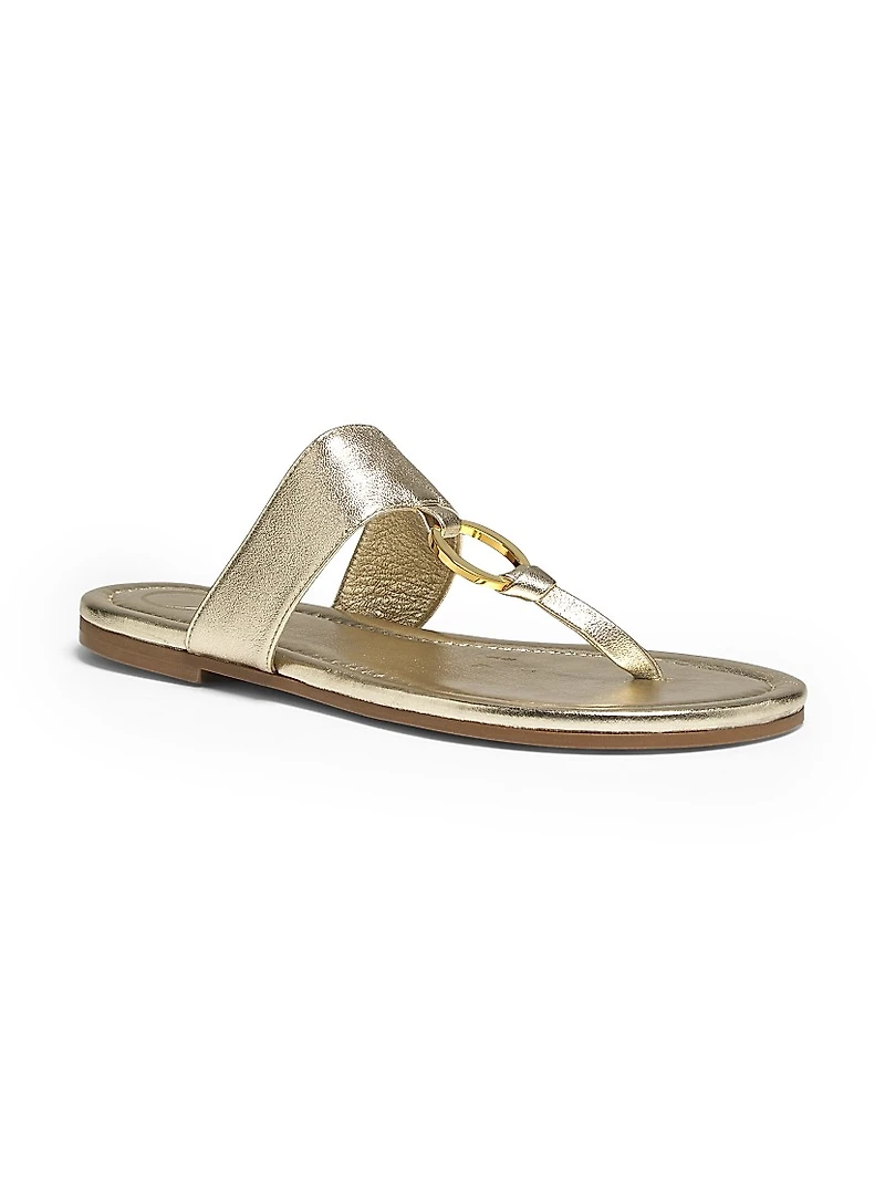 Olivia Metallic Leather Sandals