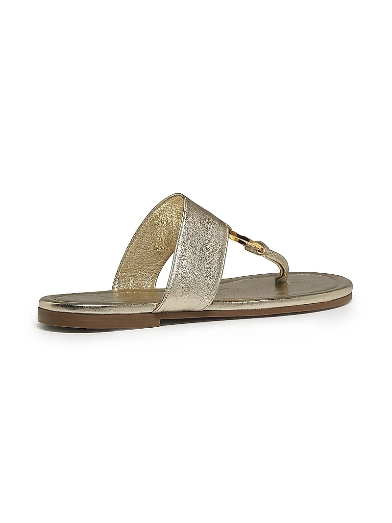 Olivia Metallic Leather Sandals
