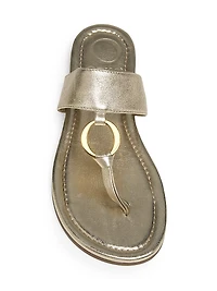 Olivia Metallic Leather Sandals