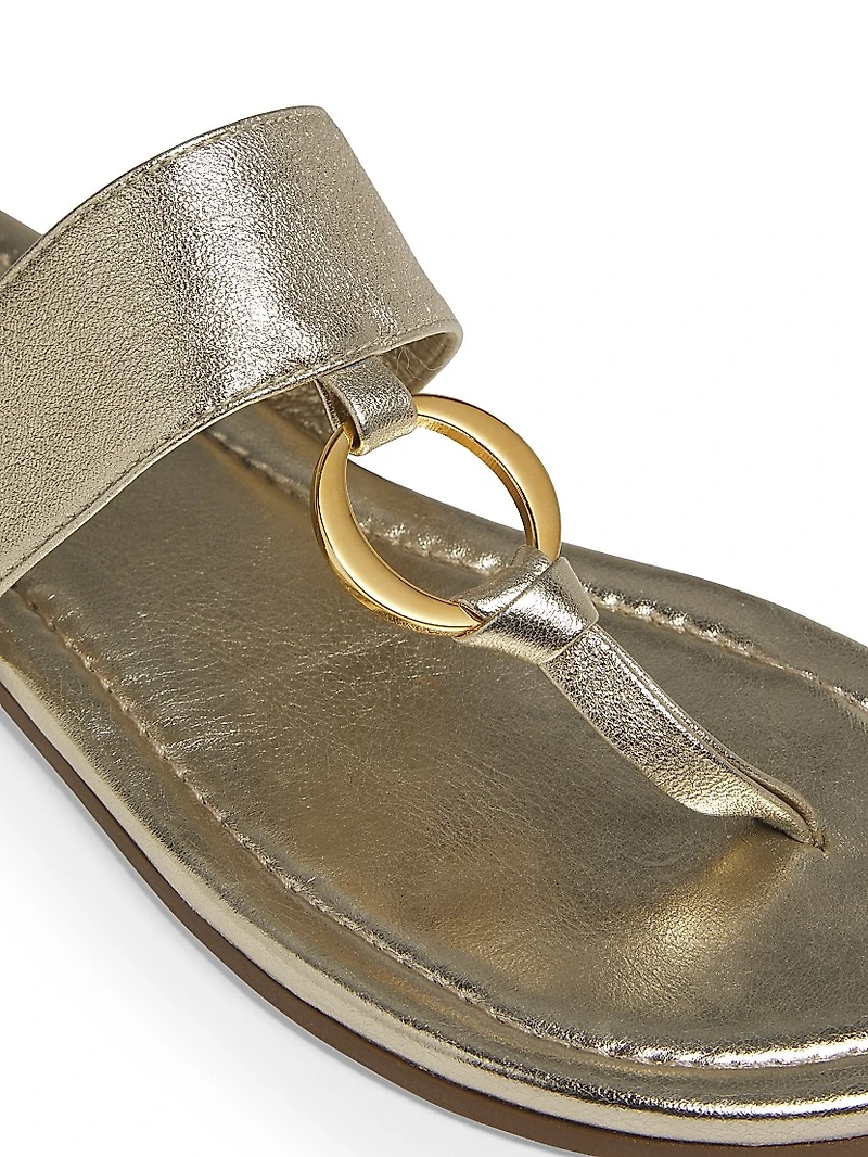Olivia Metallic Leather Sandals