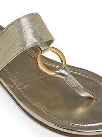 Olivia Metallic Leather Sandals