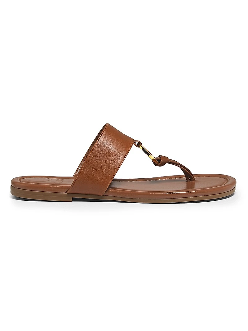 Olivia Leather Flat Sandals