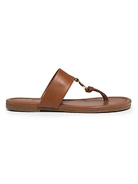 Olivia Leather Flat Sandals