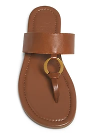 Olivia Leather Flat Sandals