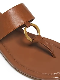 Olivia Leather Flat Sandals