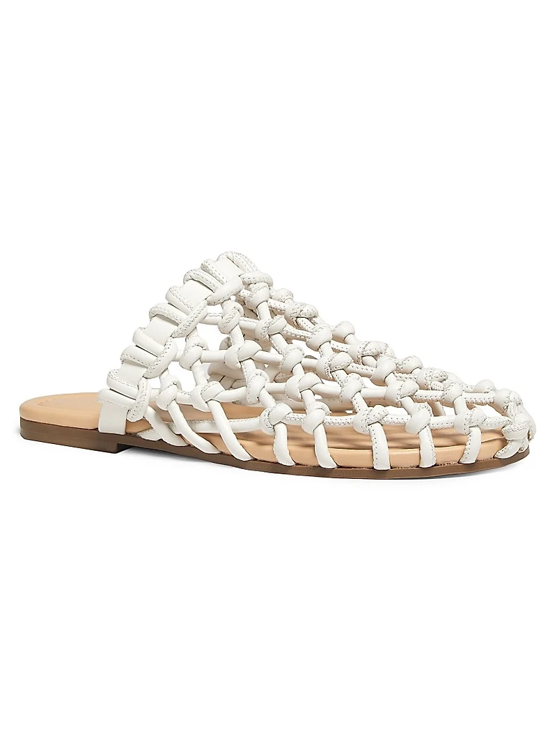 Nour Woven Knot Flat Sandals