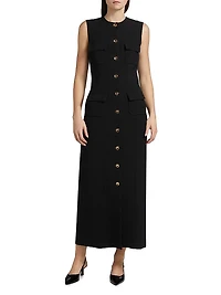 The Corinne Buttoned Sheath Dress