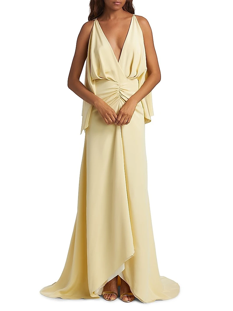 The Sierra Ruched Silk Gown