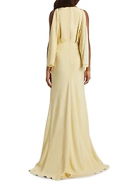 The Sierra Ruched Silk Gown