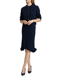 Grace Ruffle-Hem Knee-Length Skirt