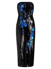 Kait Vines of Floral Sequin Dress