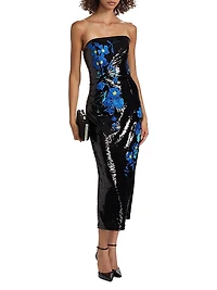 Kait Vines of Floral Sequin Dress