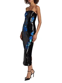 Kait Vines of Floral Sequin Dress