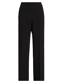 Natia Crease-Front Crepe Pants