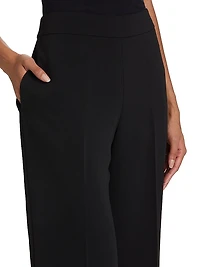 Natia Crease-Front Crepe Pants